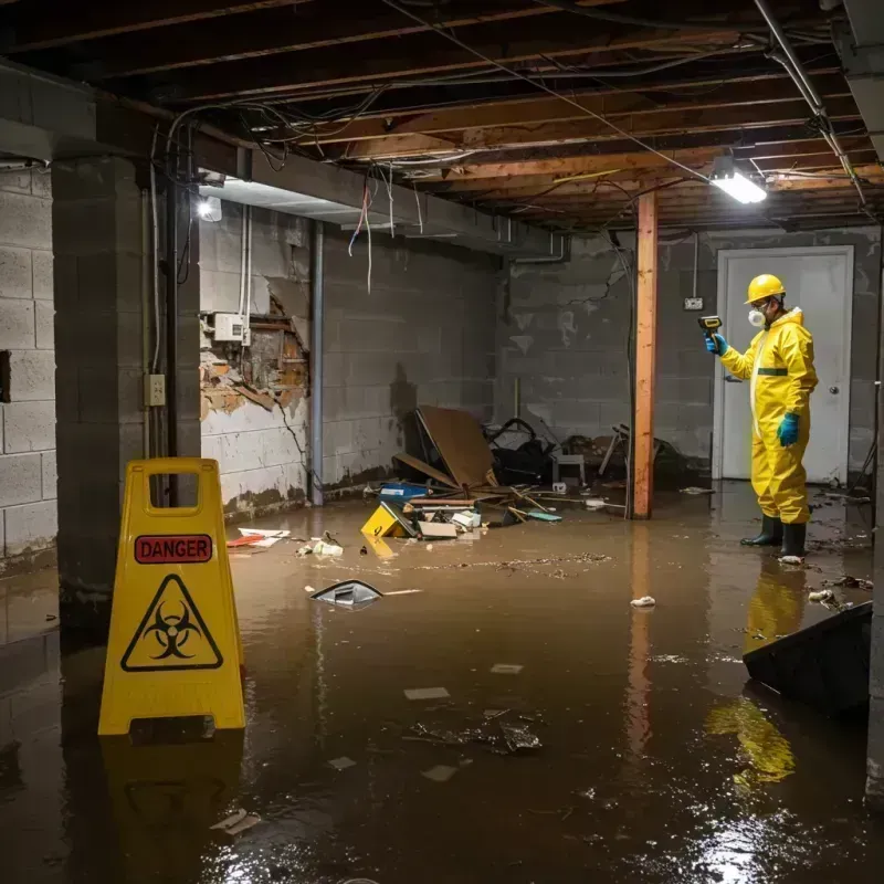 Flooded Basement Electrical Hazard in Woodson Terrace, MO Property